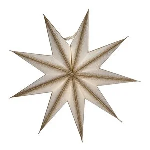 9 Point adventsstjerne 30 cm off-white champagne v:5365401