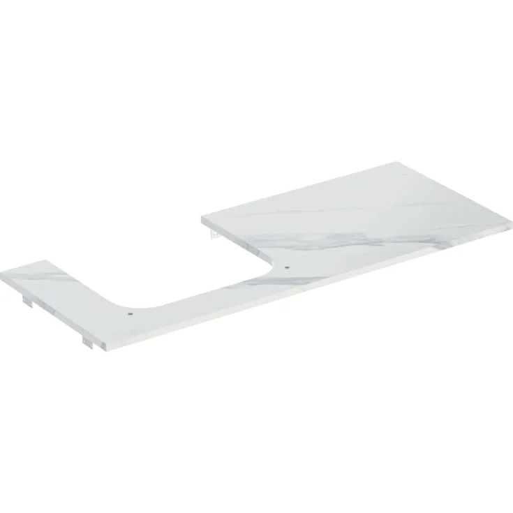 Geberit One benkeplate, 119x47,3 cm, marmorert hvit | 505.135.00.1