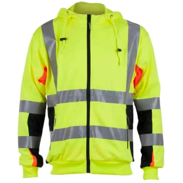 Bekken & Strøm Bergset hettejakke, HiVis kl.3, unisex, str. 2XL, gul/sort | 646399 Bekken & Strøm Bergset hettejakke, HiVis kl.3, unisex, str. 2XL, gul/sort | 646399