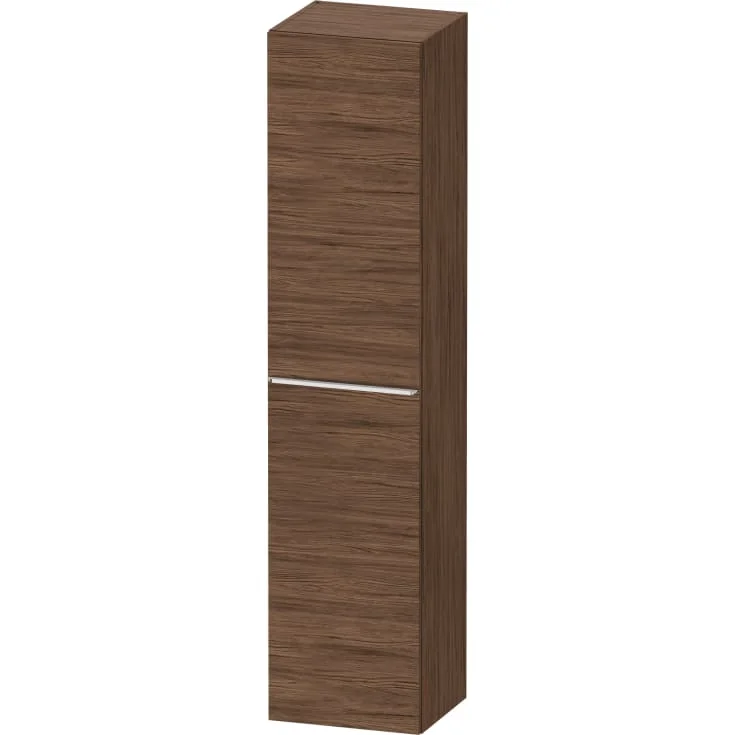 Duravit D-Neo høyskap, 40x176 cm, høyre, mørk valnøtt/krom | DE1328R10210000