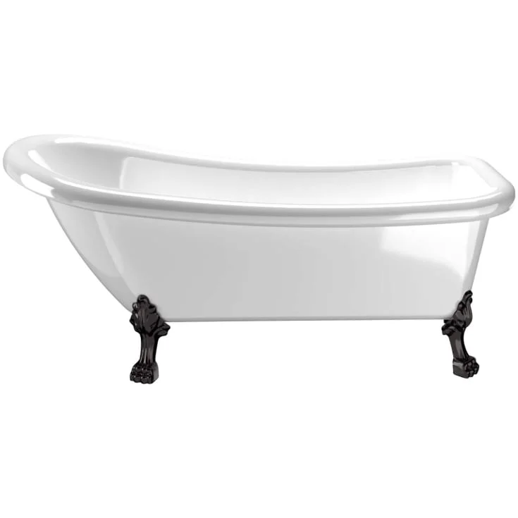 Bathlife Ideal badekar, 153×67 cm, hvit/sort | 401409851 Bathlife Ideal badekar, 153×67 cm, hvit/sort | 401409851