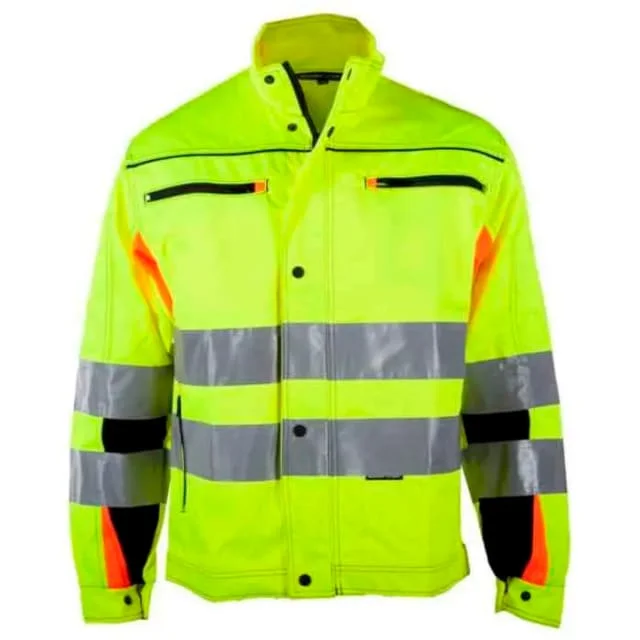 Bekken & Strøm Bergset arbeidsjakke, HiVis kl.3, unisex, str. 68, gul/sort | 646571 Bekken & Strøm Bergset arbeidsjakke, HiVis kl.3, unisex, str. 68, gul/sort | 646571