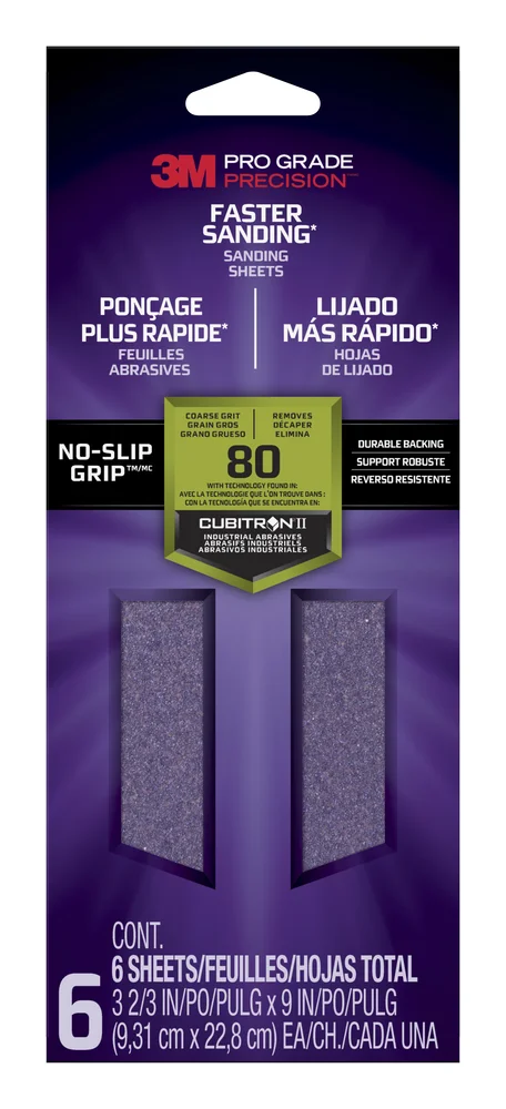 Slipeark PRO GRADE PRECISION P80 grov korning 93mmx228mm v:1142548