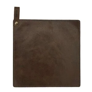 Leather gryteklut 21x21 cm brun v:6912389