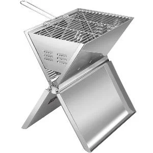 Sammenleggbar grill 36x26 cm rustfritt stål v:2312273