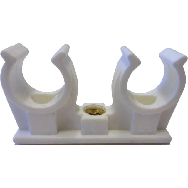 Dobbel Klemklammer 12 mm, plast | 9827C012000000 Dobbel Klemklammer 12 mm, plast | 9827C012000000