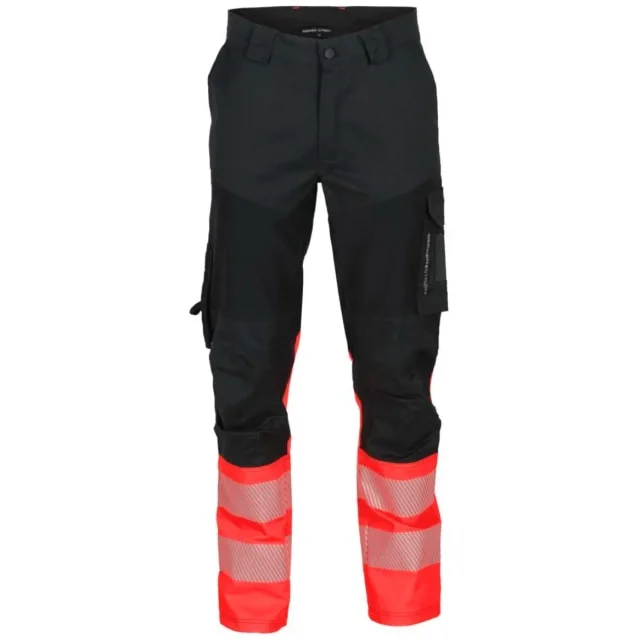 Bekken & Strøm Gjøvik stretch servicebukse, kl.1, unisex, str. C164, sort/rød, HiVis | 27303161