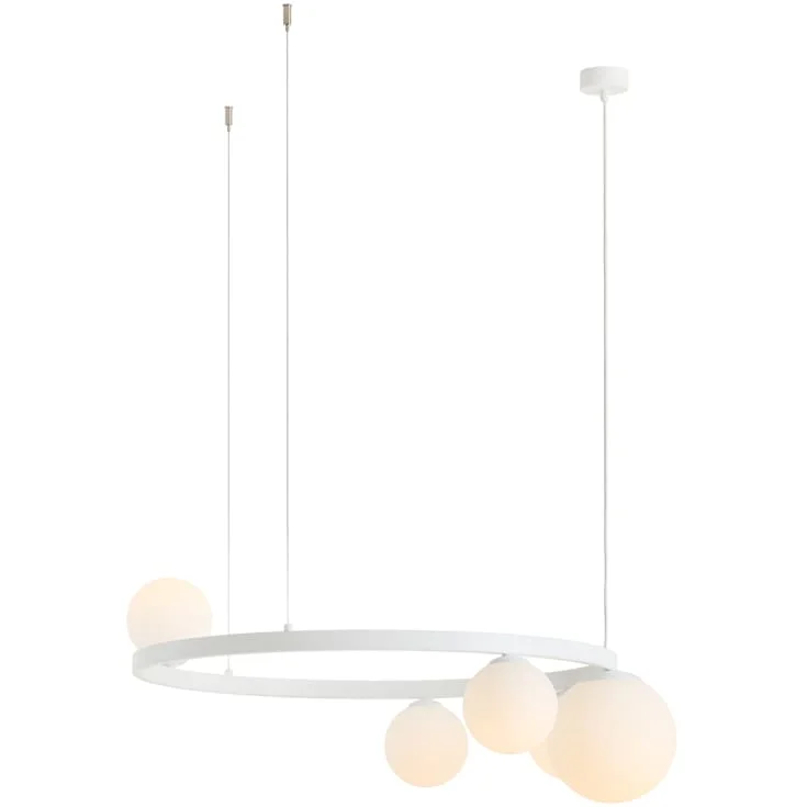 Aldex Garda 5 lysekrone, hvit | AL1099F-R Aldex Garda 5 lysekrone, hvit | AL1099F-R