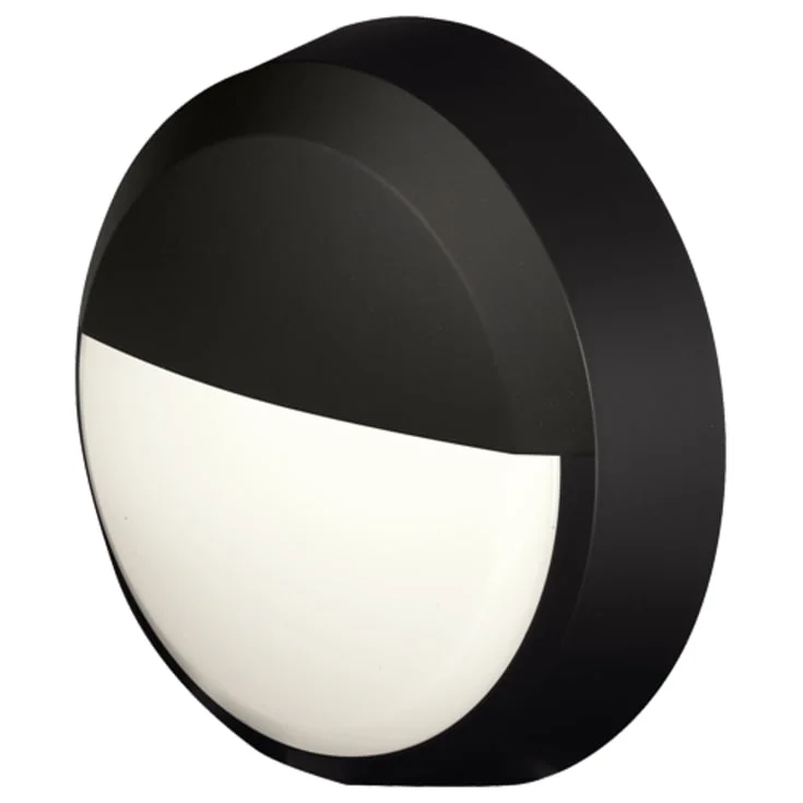 4lite Pylus Round utelys vegg, halvskjerm, sort | 4L2/3218 4lite Pylus Round utelys vegg, halvskjerm, sort | 4L2/3218