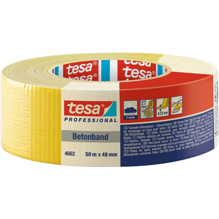 Tesa 4662 gaffateip, gul, 48 mm, 50 meter | 04662-00199-01 Tesa 4662 gaffateip, gul, 48 mm, 50 meter | 04662-00199-01