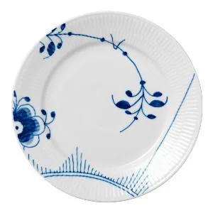 Blå Mega Riflet flat tallerken 22 cm dekor 2 v:6951383