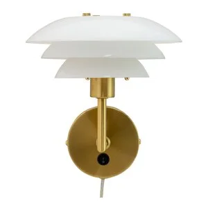 DL20 vegglampe 20 cm opal/messing v:1860626