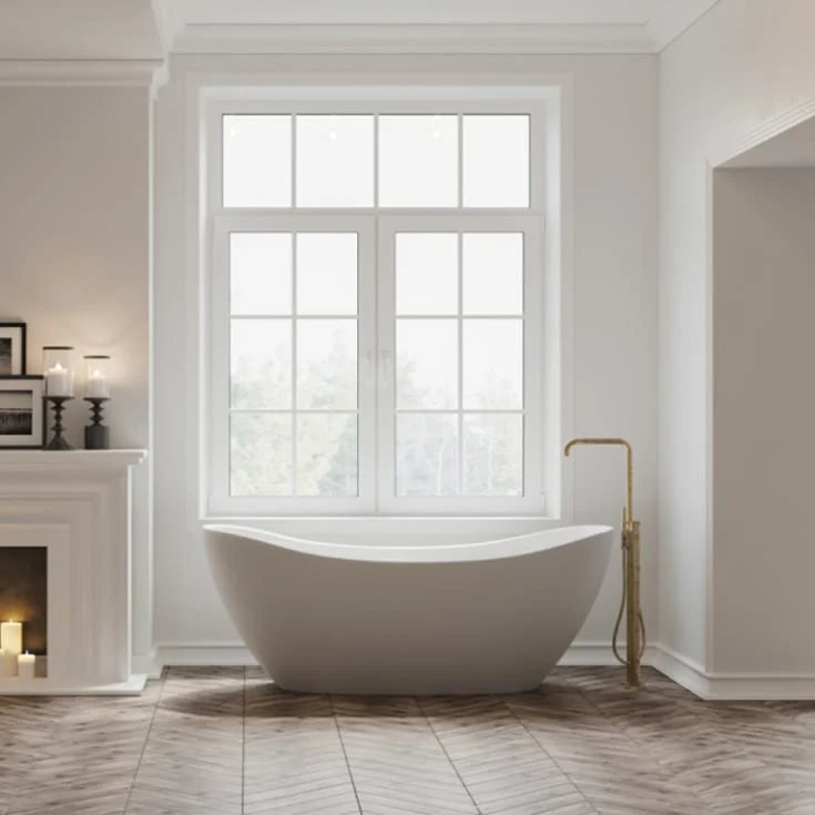Copenhagen Bath TQ5 frittstående badekar, 159×75 cm, hvit matt | 40030045 Copenhagen Bath TQ5 frittstående badekar, 159×75 cm, hvit matt | 40030045