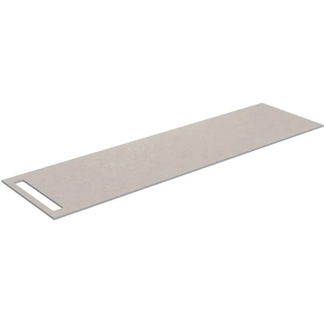 Korsbakken benkeplate med håndkleholder, 170x46,5 cm, sandfarget | 513480170