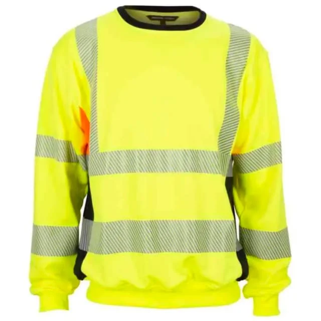 Bekken & Strøm Gjøvik collegegenser, HiVis kl.3, unisex, str. 2XL, gul/sort | 27314149 Bekken & Strøm Gjøvik collegegenser, HiVis kl.3, unisex, str. 2XL, gul/sort | 27314149