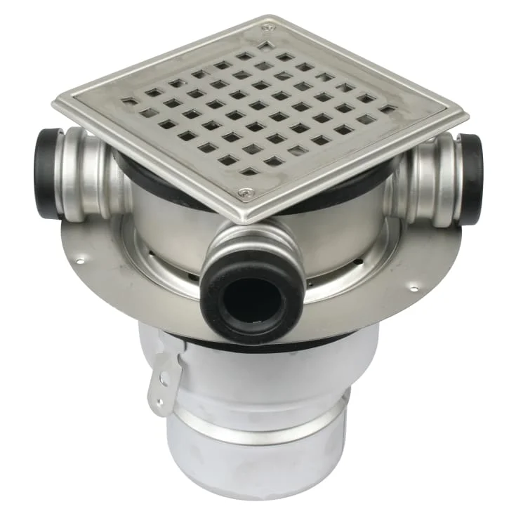 Blücher Square sluk, for betong og flis, membranklemflens, Ø110 mm | 353.300.110