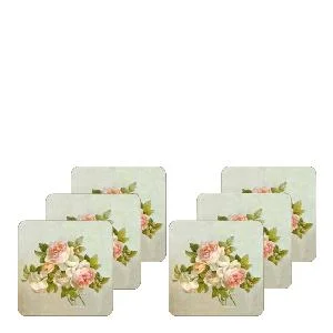 Antique rose glassunderlag 6 stk v:8416917