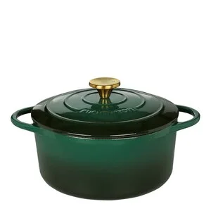 Provence støpejernsgryte rund 24 cm 4,2L grønn v:9257873