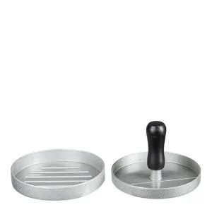 Bbq burgerpresse 11 cm blank/svart v:2693213