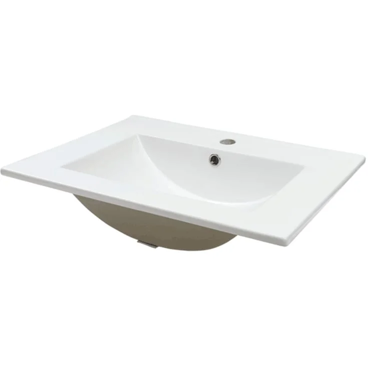 Cassøe servant, 81×46,5 cm, hvit | POR80