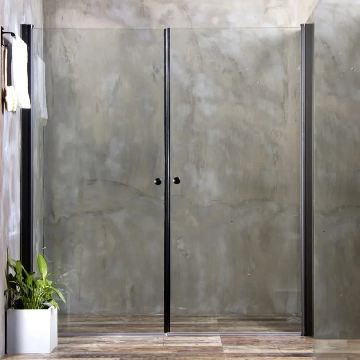 Bathlife Allsidig dusjnisje, 80×80 cm, klart glass, sort matt profil | 40842600
