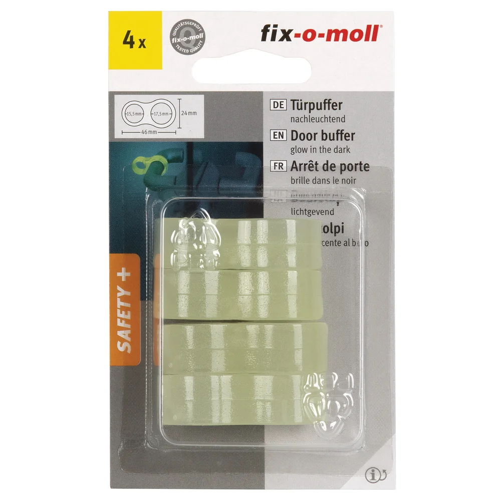 Dørstopper for håndtak selvlysende 2 hull 15 og 18mm 4stk v:7032683 Dørstopper for håndtak selvlysende 2 hull 15 og 18mm 4stk v:7032683