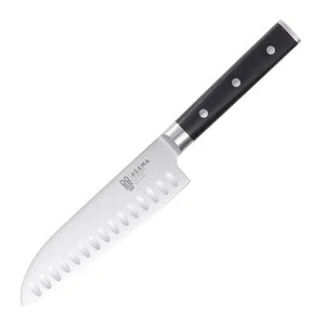 Asama Santoku kokkekniv 18 cm svart/sølv v:7561632 Asama Santoku kokkekniv 18 cm svart/sølv v:7561632