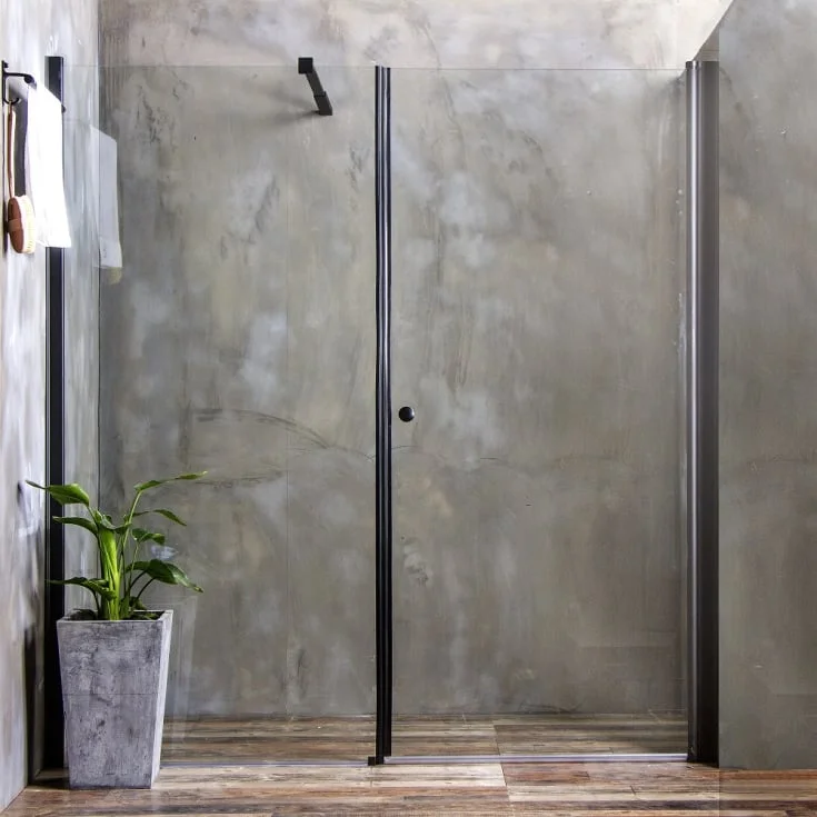 Bathlife Allsidig dusjnisje 80×90 cm, klart glass, sort profil | 40842574