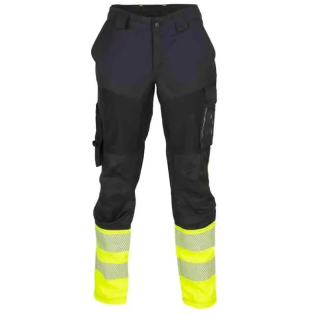 Bekken & Strøm Gjøvik arbeidsbukse, HiVis kl.1, dame, str. C48, sort/gul | 27303150