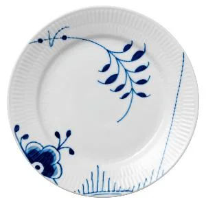 Blå Mega Riflet flat tallerken 19 cm dekor 2 v:8245882