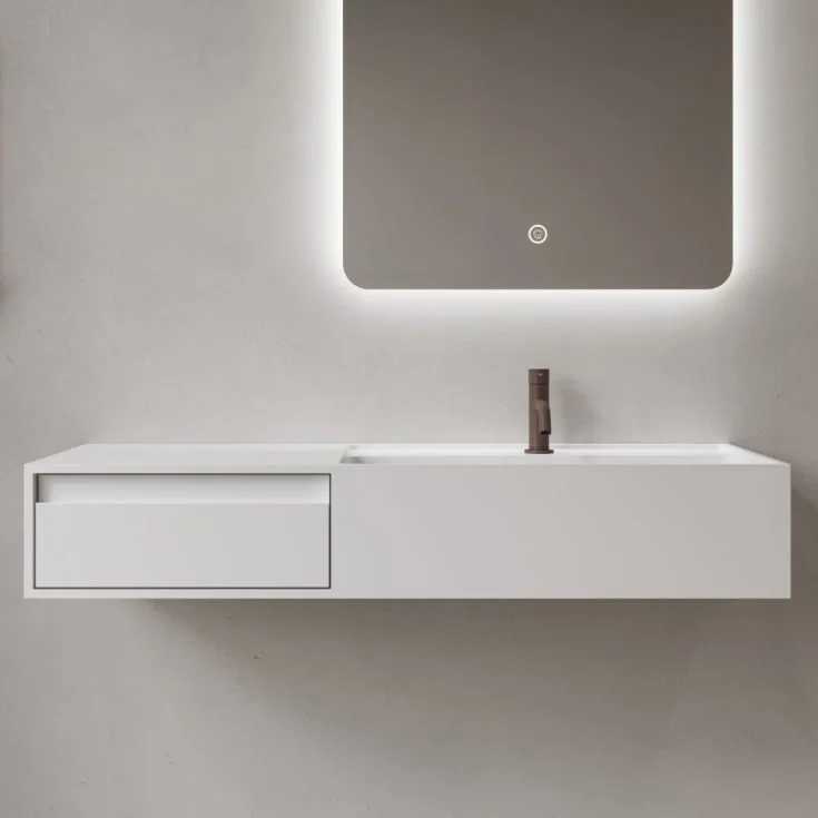 Copenhagen Bath Modul CA 100 servant med skuff, høyre, 100×40 cm, hvit matt | 40010456
