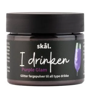I drinken fargepulver glitter purple glam v:9368388